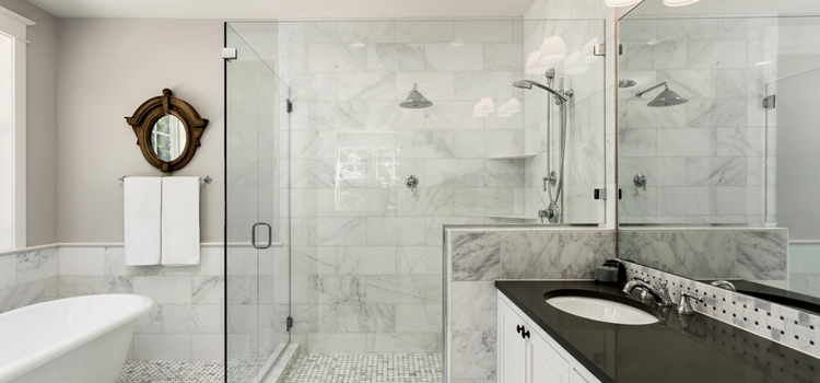 bathroom shower door installation in Navarre