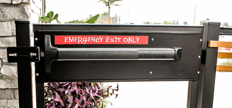emergency push bar installation in Navarre